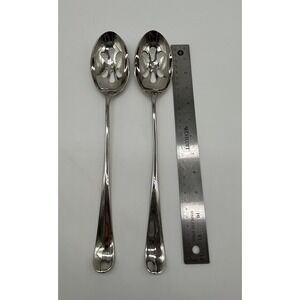 Wm Rogers & Son 1997, Set of 2 Slotted Serving Spoons Vintage Silver Plated